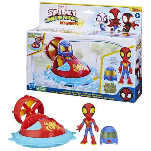 Marvel Spidey And His Amazing Friends Web-Spinners Spidey With Hover Spinner Vehicle
