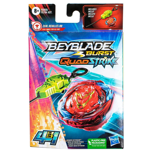 Beyblade Burst QuadStrike Zeal Achilles A8 Starter Pack