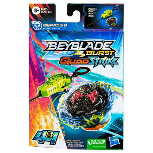 Beyblade Burst QuadStrike Ambush Bazilish B8 Starter Pack