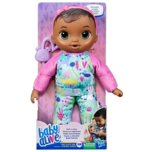 Baby Alive Soft 'N' Cute Brunette Doll