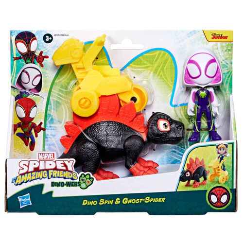 Marvel Spidey and His Amazing Friends Dino-Webs Dino Spin & Ghost-Spider