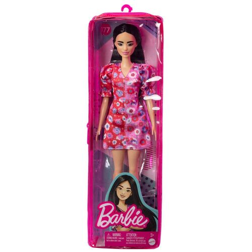 Barbie Fashionistas Doll 177 Floral Dress with Puffed Sleeves