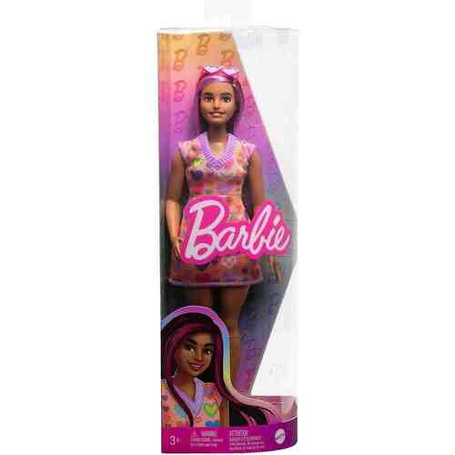 Barbie Fashionistas Doll 207 Heart-Print Sweater Dress