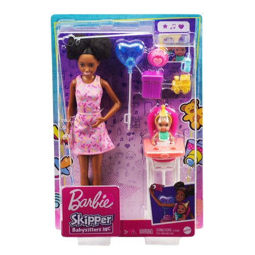 Barbie Skipper Babysitters Inc Dolls & Party Playset Black Hair