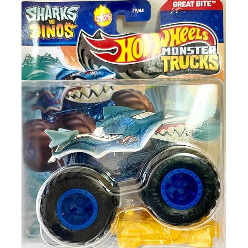 Hot Wheels Monster Truck 1:64 Sharks VS Dinos 2025 Great Bite