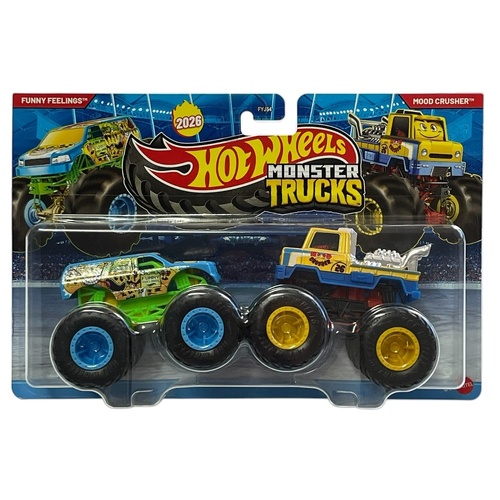 Hot Wheels Monster Trucks 2 Pack 2026 - Funny Feelings & Mood Crusher