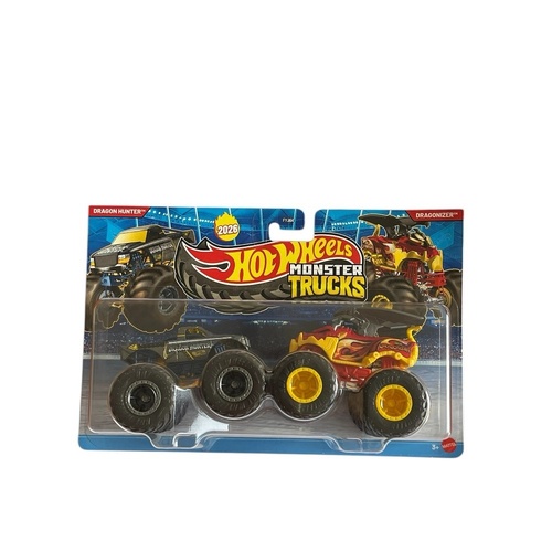 Hot Wheels Monster Trucks 2 Pack 2026 - Drangon Hunter & Dragonizer
