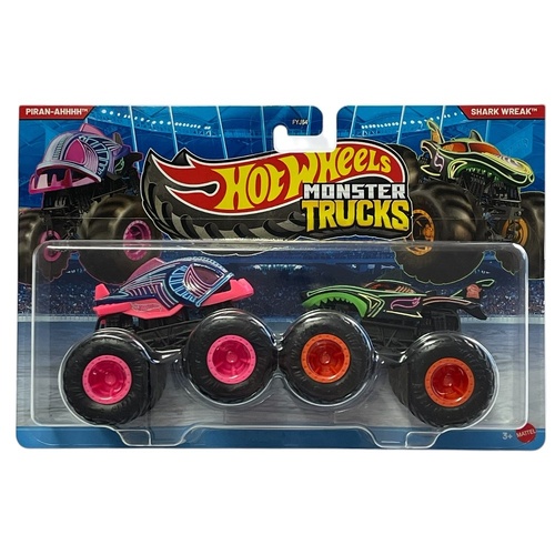 Hot Wheels Monster Trucks 2 Pack 2026 - Piran-AHHHH & Shark Wreak