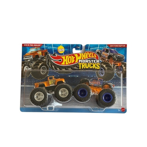 Hot Wheels Monster Trucks 2 Pack 2026 - 1956 Hi-Tail Hauler & 2017 Ford Raptor