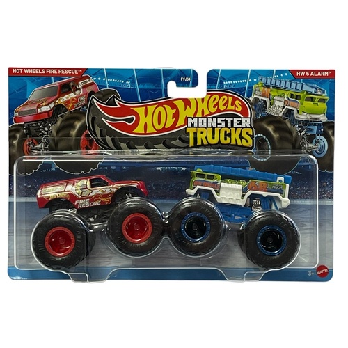 Hot Wheels Monster Trucks 2 Pack 2026 - Fire Rescue & HW 5 Alarm