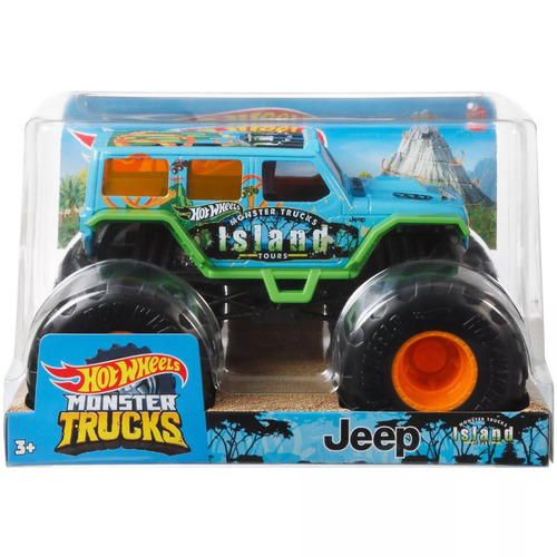 Hot Wheels Monster Trucks Jeep Island Tour 1:24