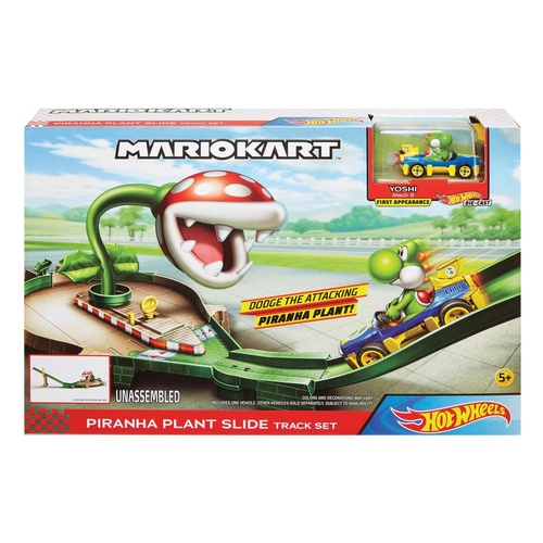 Hot Wheels Mariokart Piranha Plant Slide Track Set - Yoshi