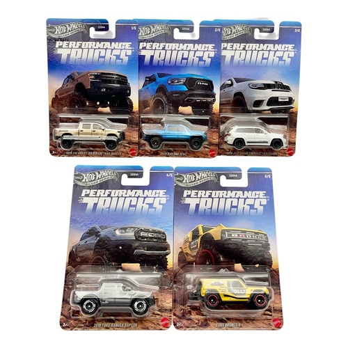 Hot Wheels Silver Series Performance Trucks Set of 5