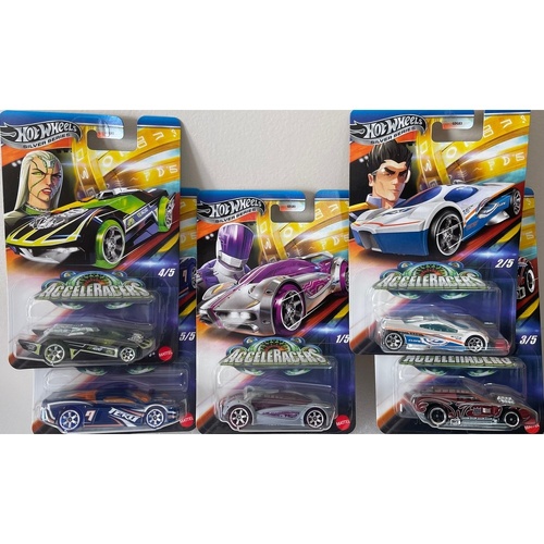 Hot Wheels Silver Series AcceleRacers Set of 5