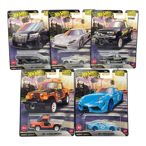 Hot Wheels Premium Boulevard Set of 5 (#151-155)