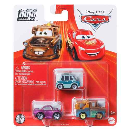 Disney Pixar Cars Mini Racers 3 Pack