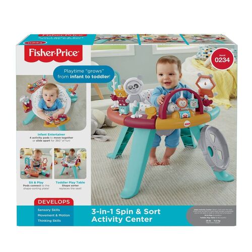 Fisher-Price 3-in-1 Spin & Sort Activity Center