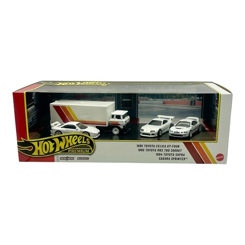 Hot Wheels Premium Collection - 1995 Toyota Celica GT-Four / 1995 Toyota MR2 TRD 2000GT / 1994 Toyota Supra / Sakura Sprinter