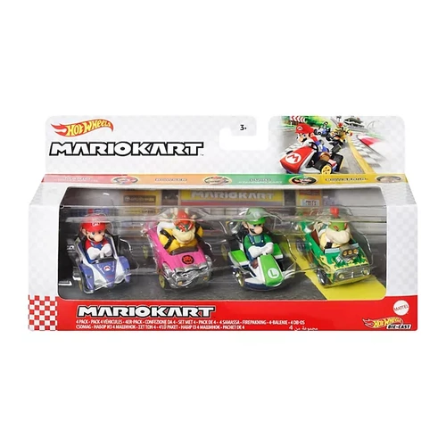 Hot Wheels Mariokart 4 Packs