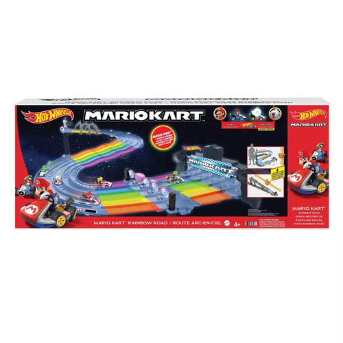 Hot Wheels Mario Kart Rainbow Road Raceway Track Set