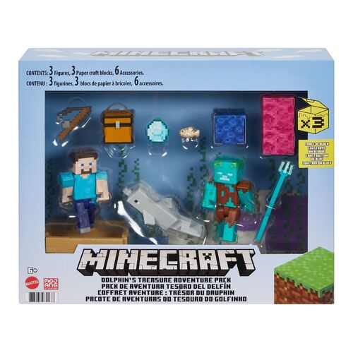 Minecraft Dolphins Adventure Treasure Pack