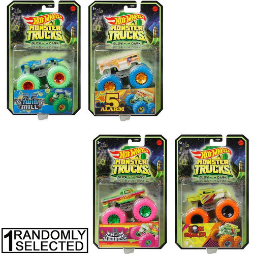Hot Wheels Monster Trucks Glow In The Dark 1:64 Randomly Assorted