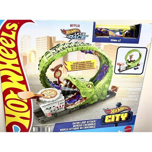 Hot Wheels City Gator Loop Attack Playset