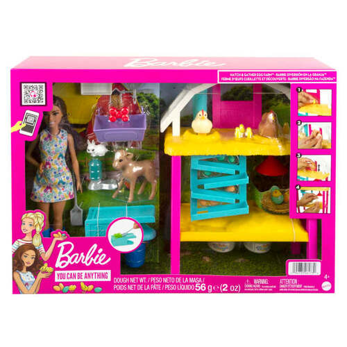 Barbie Doll Playset Hatch & Gather Egg Farm