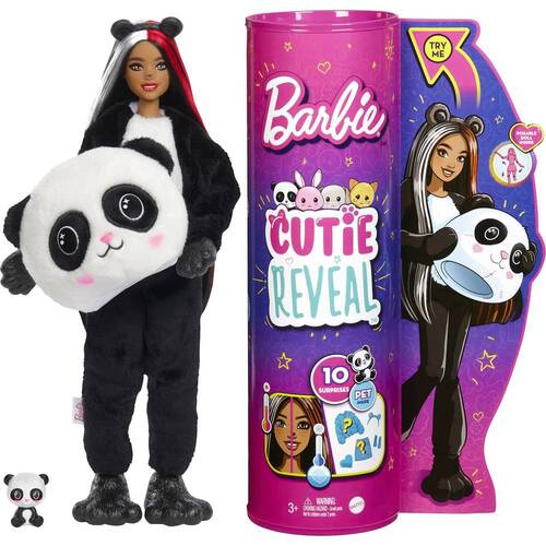 Barbie Cutie Reveal Doll with Panda Plush Costume & 10 Surprises