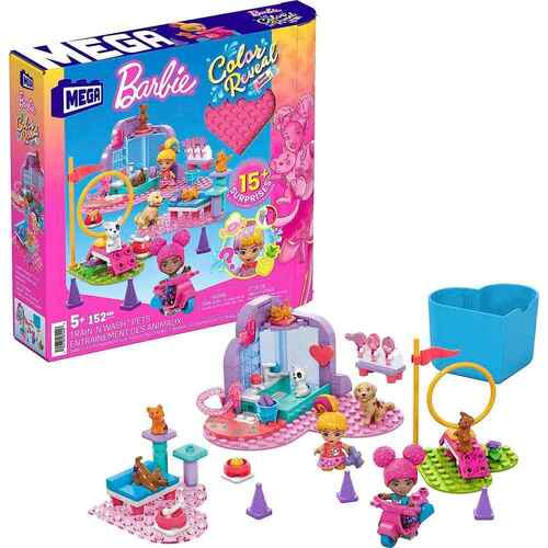 Mega Blocks Barbie Colour Reveal Train 'N Wash