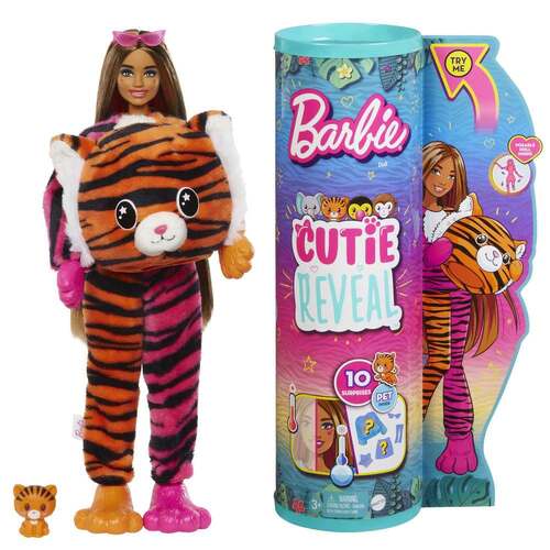 Barbie Cutie Reveal Jungle Series Tiger Doll