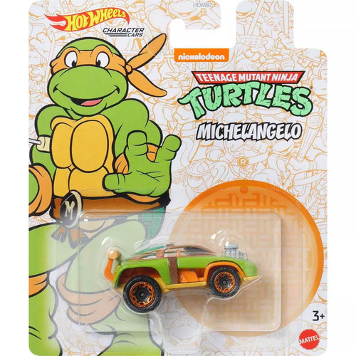 Hot Wheels Character Cars TMNT Michelangelo