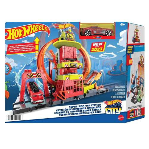 Hot Wheels City Super Loop Fire Station