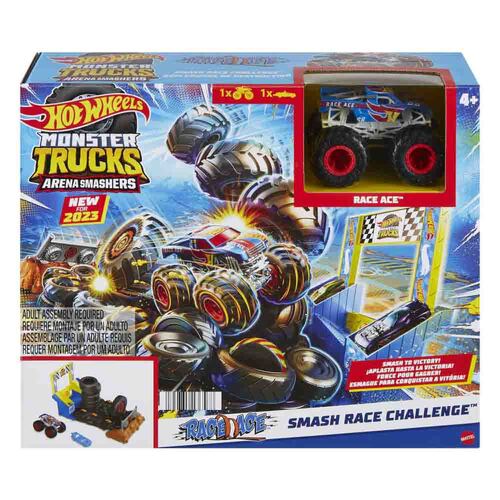 Hot Wheels Monster Trucks Arena Smashers Smash Race Challenge Playset