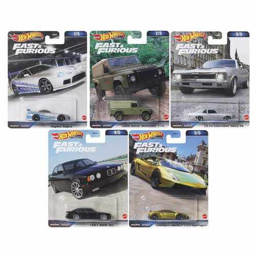 Hot Wheels Fast & Furious Set of 5 2023 Mix 4