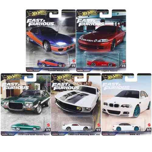 Hot Wheels Fast & Furious Set of 5 HNW46-956F