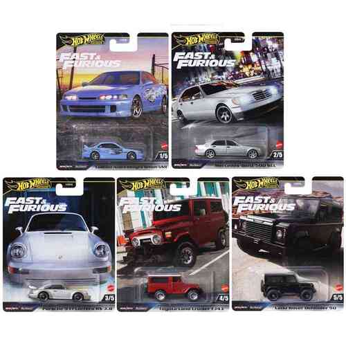 Hot Wheels Premium Fast & Furious Set of 5 HNW46-956G
