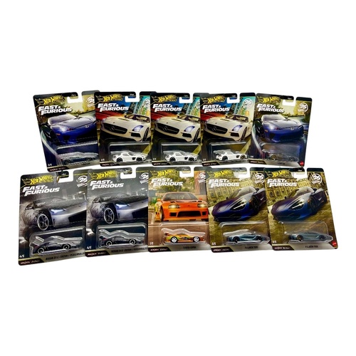 Hot Wheels Premium 25 Years Fast & Furious Case of 10