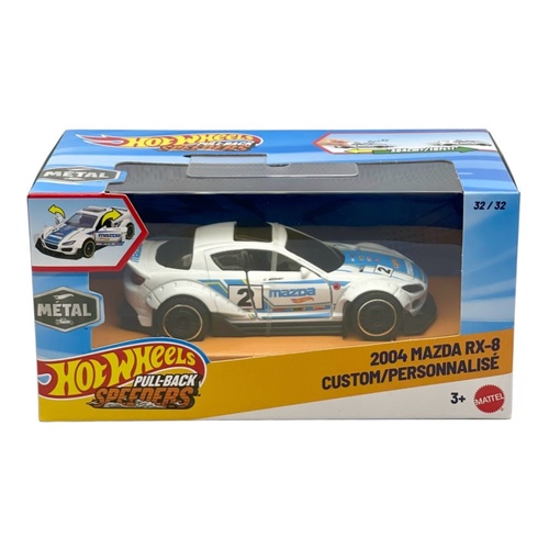 Hot Wheels Pull-Back Speeders 2004 Mazda RX-8 Custom Die-Cast Vehicle
