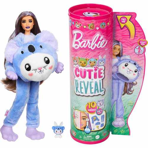 Barbie Cutie Reveal Doll Koala Plush Costume & 10 Surprises