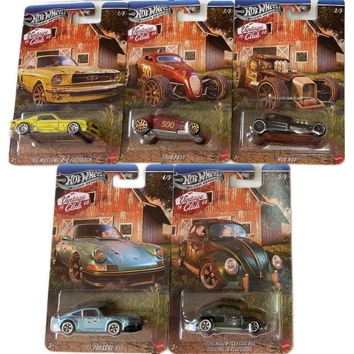 Hot Wheels Silver Series Vintage 1968 Club Set of 5