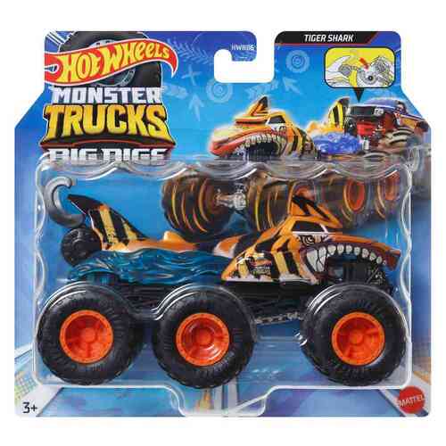Hot Wheels Monster Trucks Tiger Shark Big Rigs 1:64