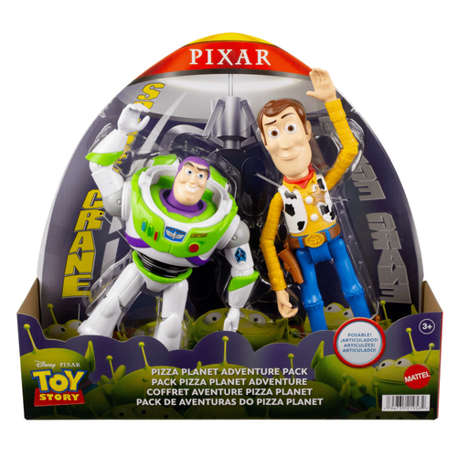 Pixar Toy Story 7" Pizza Planet Adventure Buzz & Woody 2pk