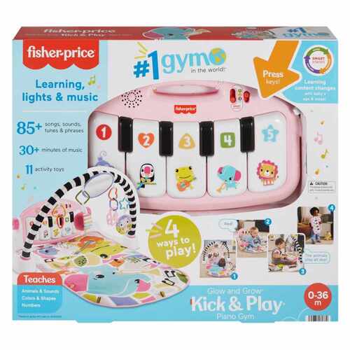 Fisher-Price Learning Lights & Music Glow And Grow Kick & Play Piano Gym