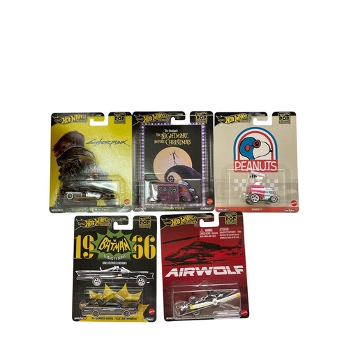 Hot Wheels Pop Culture Set of 5