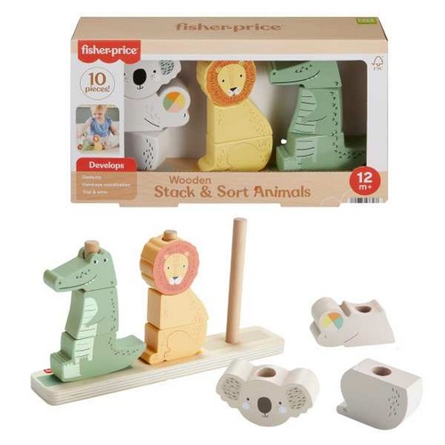 Fisher-Price Wooden Stack & Sort Animals