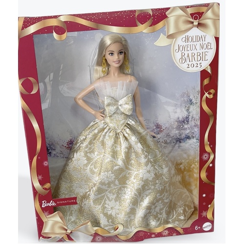 Barbie Signature Holiday Barbie Blonde Doll 2025