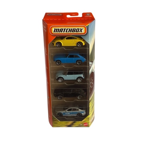 Hot Wheels 5-Pack - Autobahn Express VI & 2020 Audi RR RS Coupe & 1971 MGB GT Coupe & 2010 Mini Cooper S Cabrio & Bentley 2018 Bentley