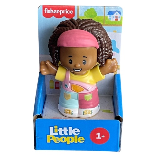 Little People Single Figure - Girl In Pink Overalls