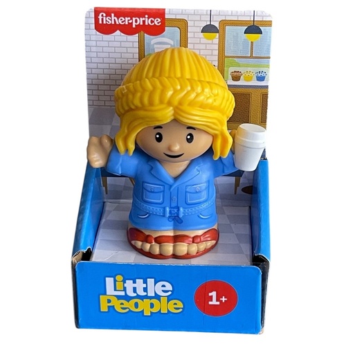 Little People Single Figure - Girl In Blue Shirt & Yellow Hair